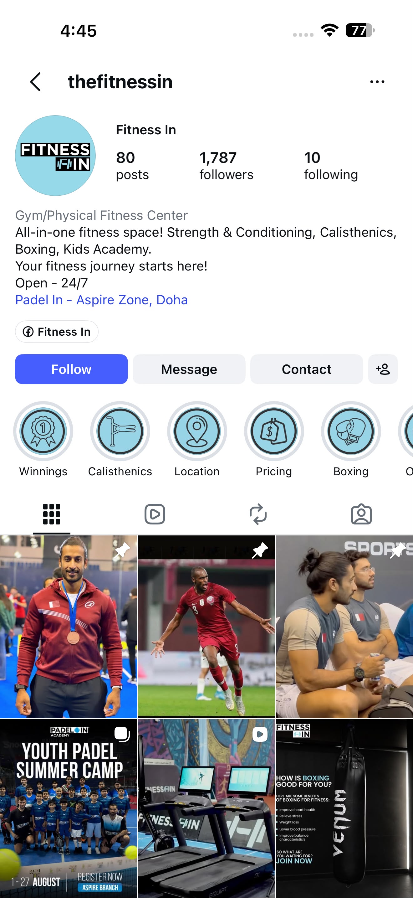Fitness IN Instagram